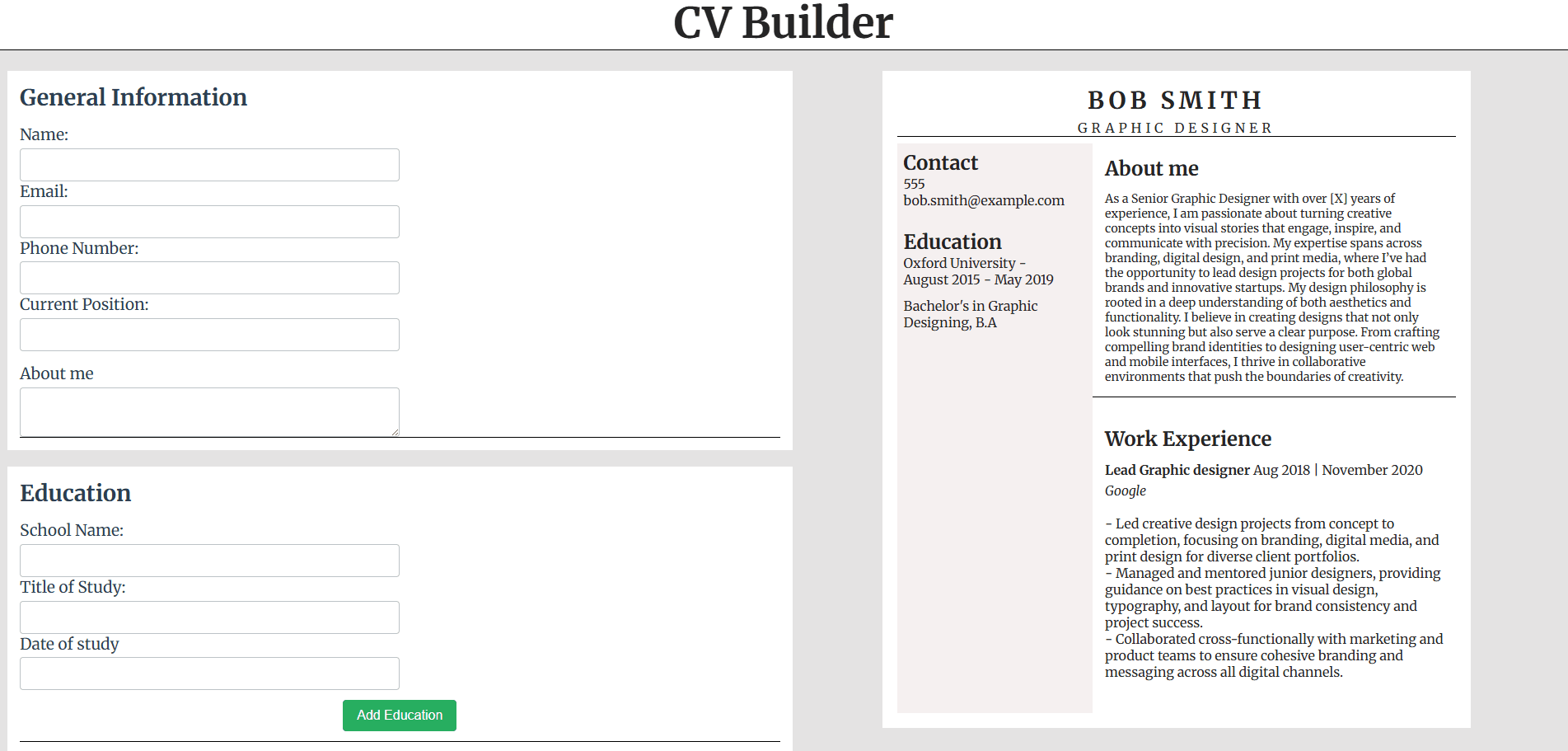 CV Builder